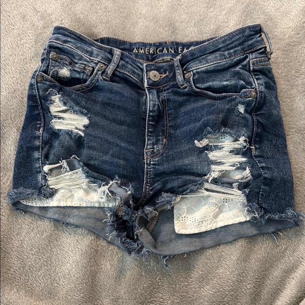 ⚡️American Eagle Outfitters Blue Distressed Jean Shorts
